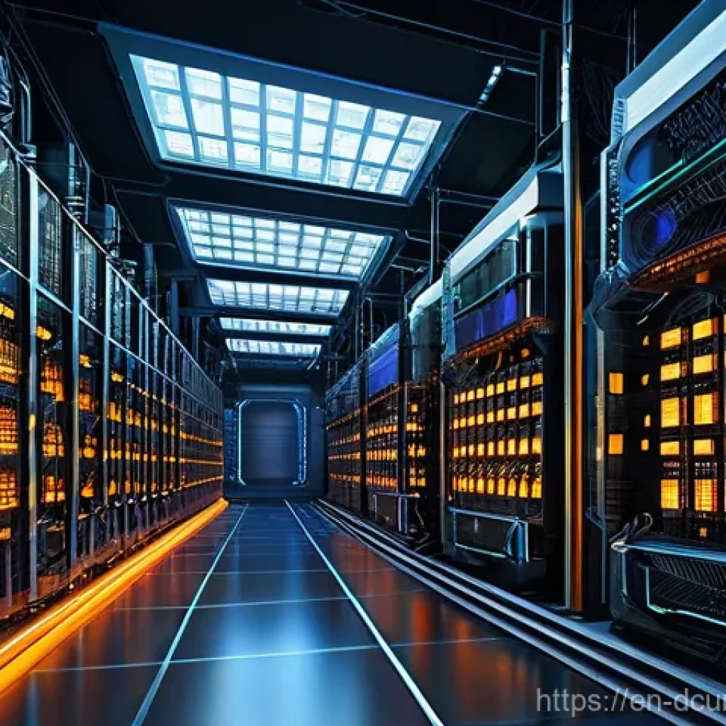 디지털화폐와 환경 문제 - **Prompt: The Energy-Intensive Core of Digital Currency**
    An expansive, stylized depiction of a ...