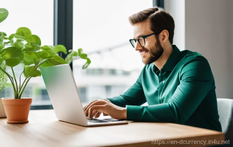 디지털화폐와 환경 문제 - **Prompt: A Sustainable Future for Digital Finance**
    A serene and inspiring image showcasing a t...