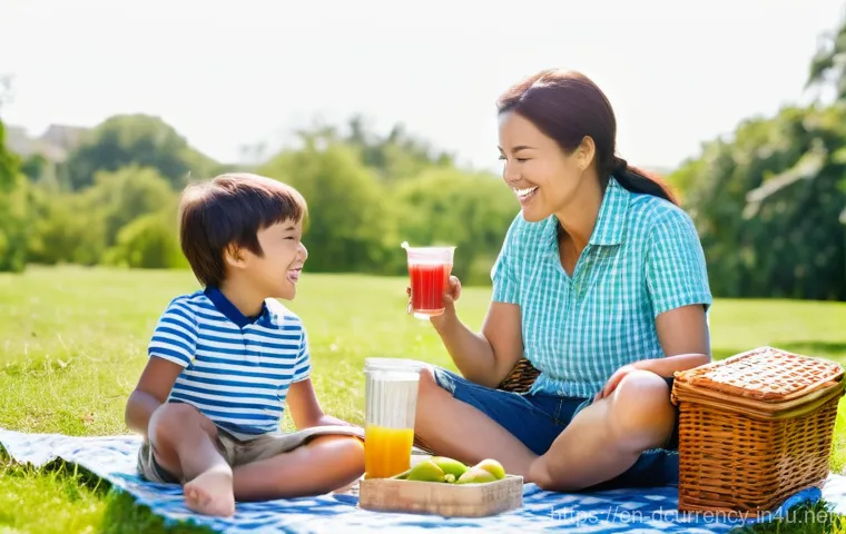 디지털화폐의 탈세 문제 - A joyful young family, consisting of a mother, father, and their two children (a boy aged 7 and a gi...