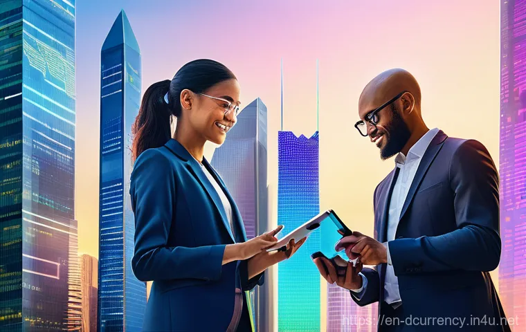 디지털화폐의 향후 발전 방향 - **Central Bank Digital Currencies (CBDCs): A Seamless Digital Future.**
    A vibrant, futuristic ci...