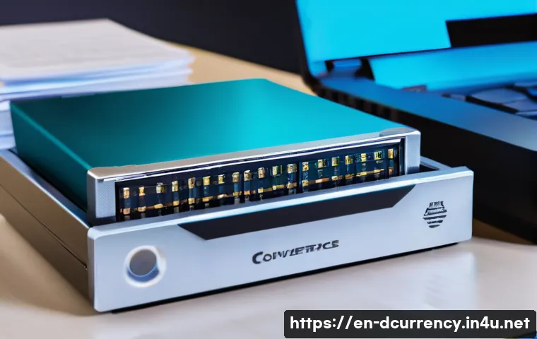 디지털화폐 보안 - A high-tech close-up scene of a hardware cryptocurrency wallet device resting on a sleek desk, surro...