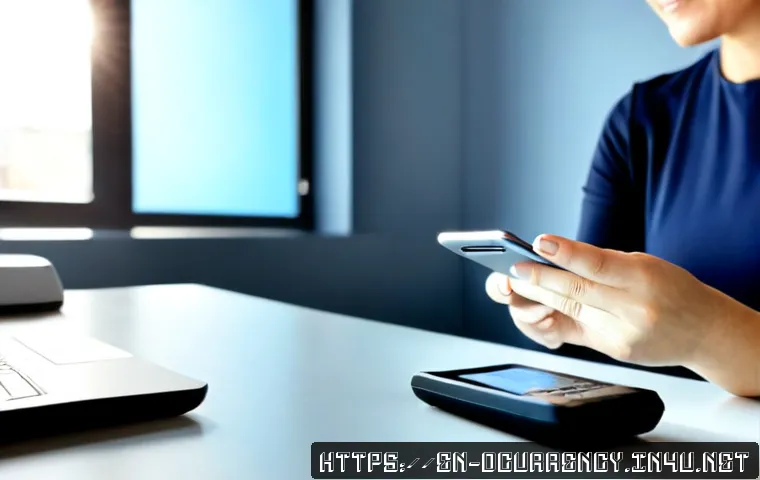 Home 17 디지털화폐의 미래 - Photorealistic modern home office scene illustrating the future of digital currency, a middle-aged w...